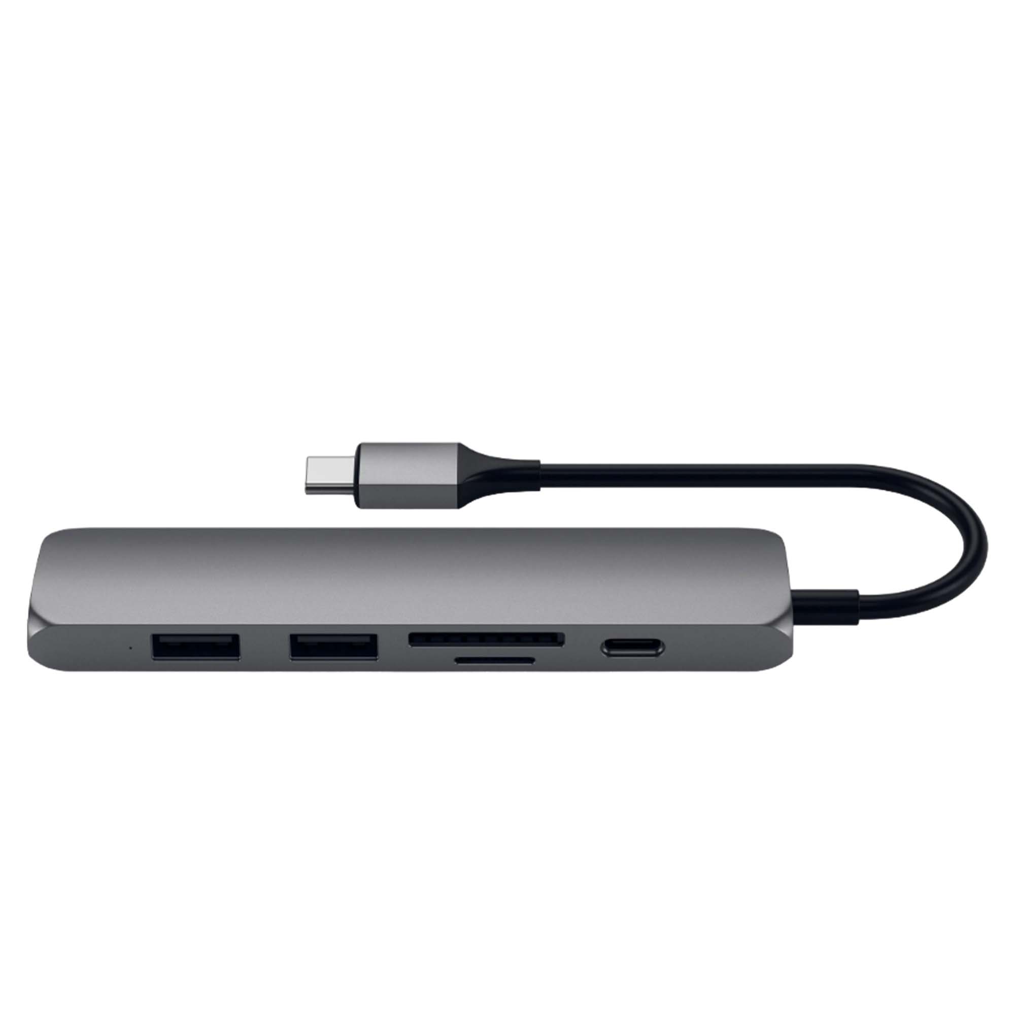 USB HUB Satechi Slim Type-C Multi-Port Adapter V2 Space Grey