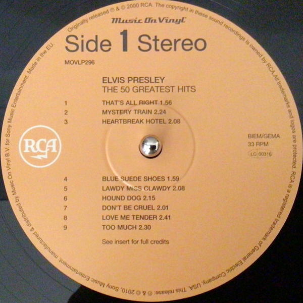 Виниловая пластинка Elvis Presley – The 50 Greatest Hits - 3LP - рис.4