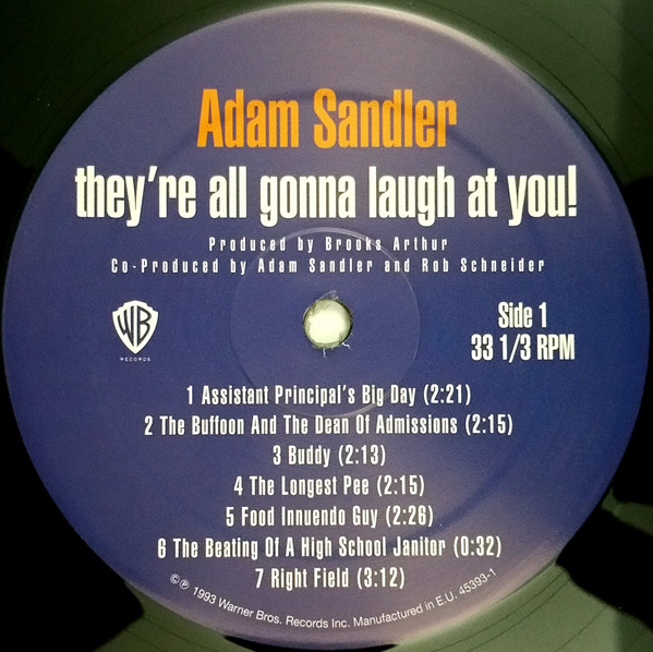 Виниловая пластинка Adam Sandler - They're All Gonna Laugh At You! - рис.2