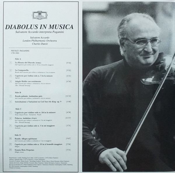 Виниловая пластинка Diabolus In Musica - Accardo Interpreta Paganini - 2LP - рис.1