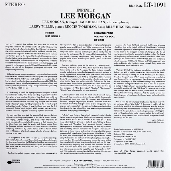 Виниловая пластинка Lee Morgan – Infinity LP - рис.3