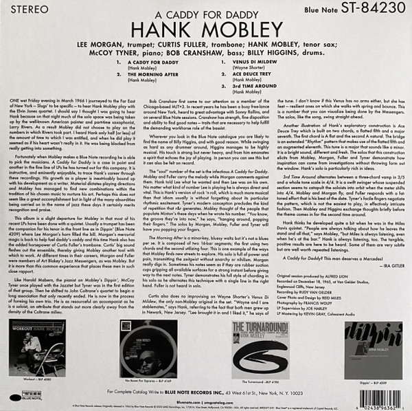Виниловая пластинка Hank Mobley – A Caddy For Daddy LP - рис.1