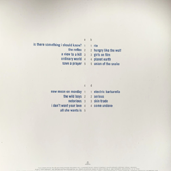 Виниловая пластинка Duran Duran - Greatest - 2LP - рис.2