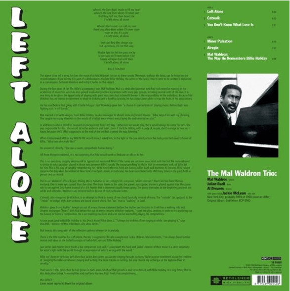 Виниловая пластинка Mal Waldron – Left Alone LP - рис.1