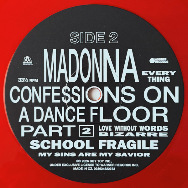 Виниловая пластинка Madonna - Confessions II (Red Translucent) LP - рис.3