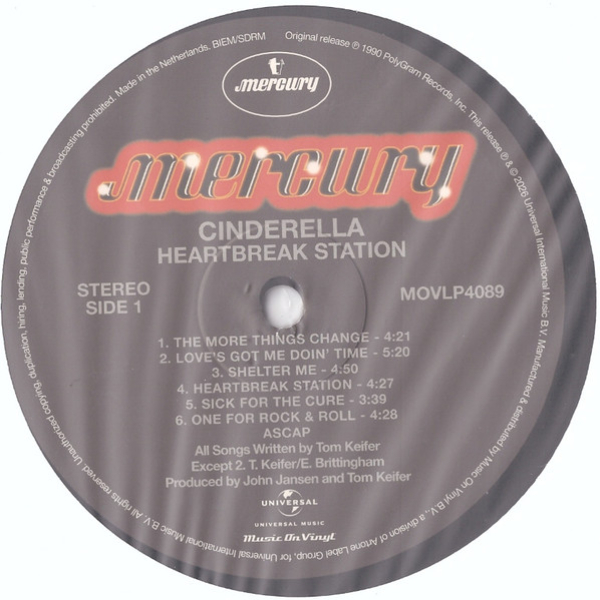 Виниловая пластинка Cinderella - Heartbreak Station LP - рис.5