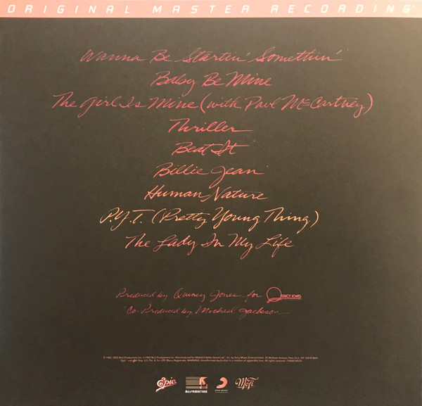 Виниловая пластинка Michael Jackson – Thriller (MFSL) LP - рис.4