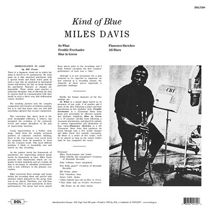 Виниловая пластинка Miles Davis - Kind Of Blue - рис.1