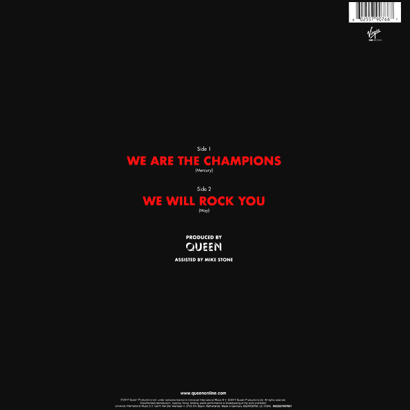 Виниловая пластинка Queen We Are The ChampionsWe Will Rock You LP - рис.1
