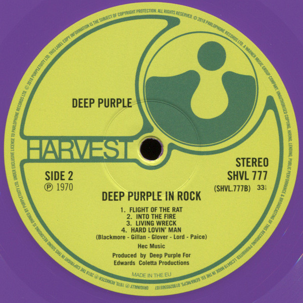 Виниловая пластинка Deep Purple – Deep Purple In Rock Coloured Purple LP - рис.4