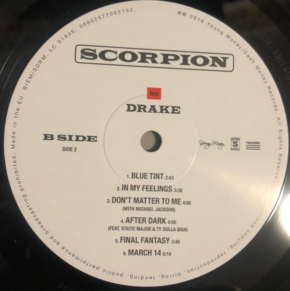 Виниловая пластинка Drake - Scorpion - 2LP - рис.5
