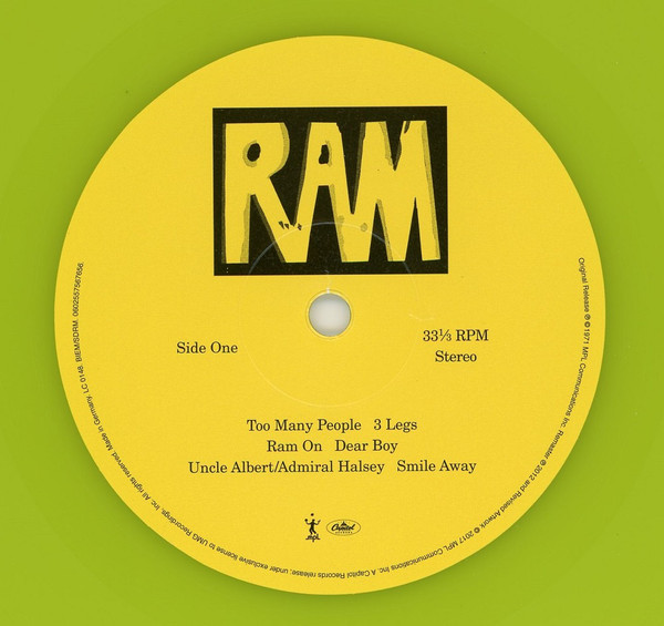 Виниловая пластинка Paul McCartney Ram coloured LP - рис.2