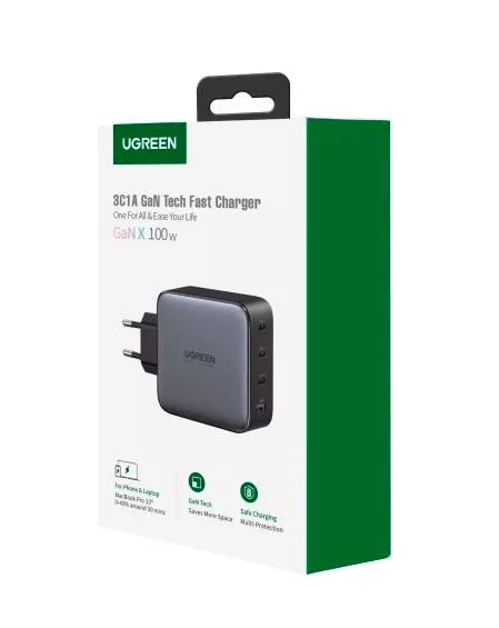 Сетевое зарядное устройство Ugreen CD226 (40747) Nexode 100W USB-A + 3USB-C Grey - рис.2