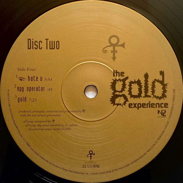 Виниловая пластинка The Artist (Formerly Known As Prince) – The Gold Experience - 2LP - рис.6