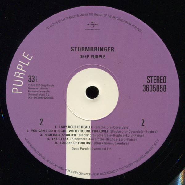 Виниловая пластинка Deep Purple - Stormbringer - рис.3