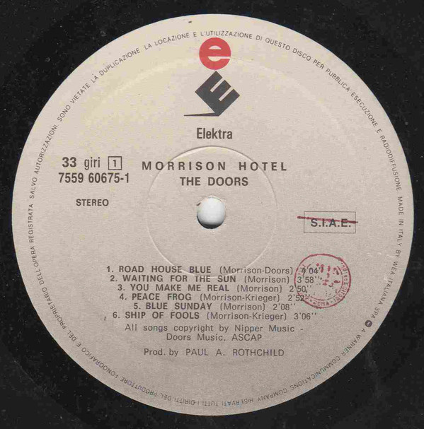 Виниловая пластинка The Doors - Morrison Hotel LP - рис.2