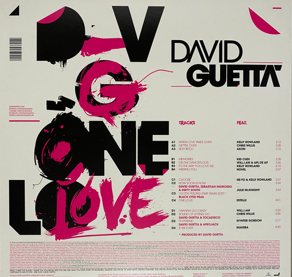 Виниловая пластинка David Guetta - One Love - LP - рис.1