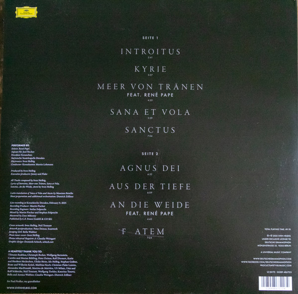 Виниловая пластинка Sven Helbig – Requiem A - LP - рис.1