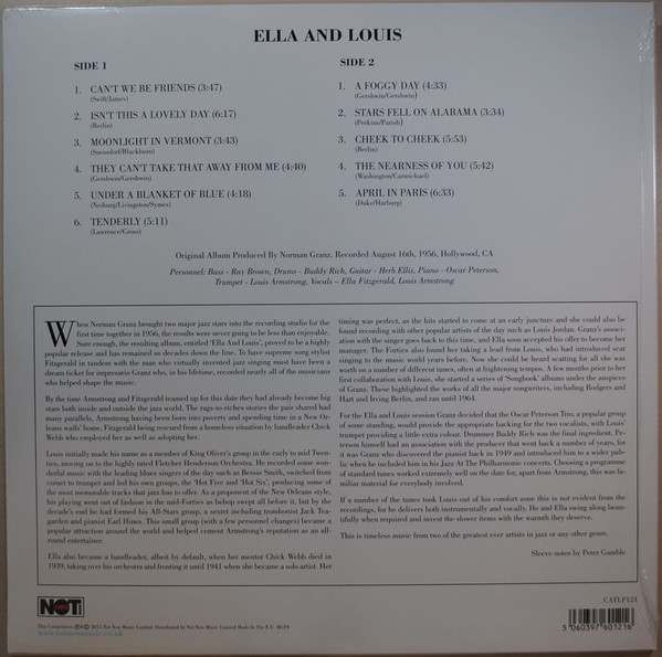 Пластинка Ella Fitzgerald Ella Fitzgerald; Louis Armstrong - Ella And Louis - фото 3