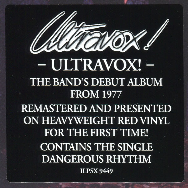 Виниловая пластинка Ultravox! - Ultravox! - рис.1