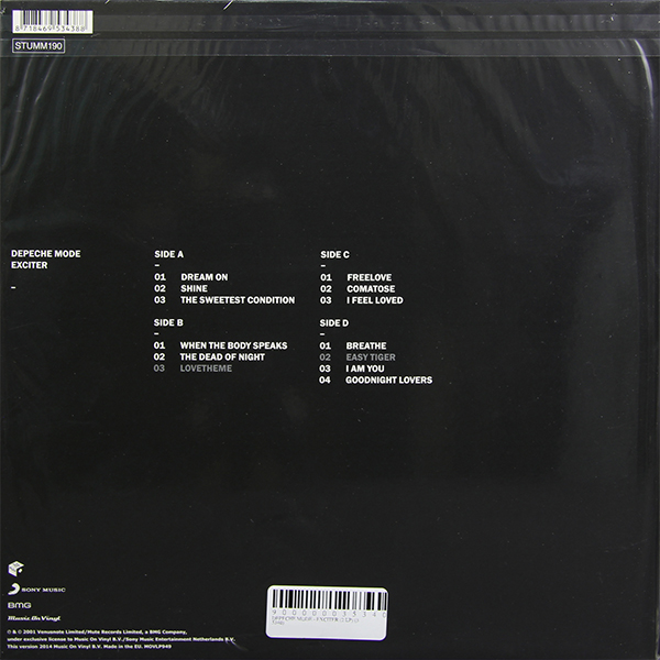 Виниловая пластинка DEPECHE MODE EXCITER (Винил) - рис.1