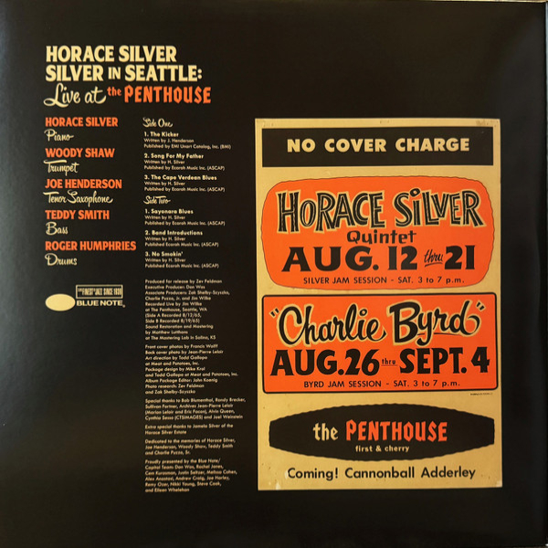 Виниловая пластинка Horace Silver – Silver In Seattle: Live At The Penthouse LP - рис.5