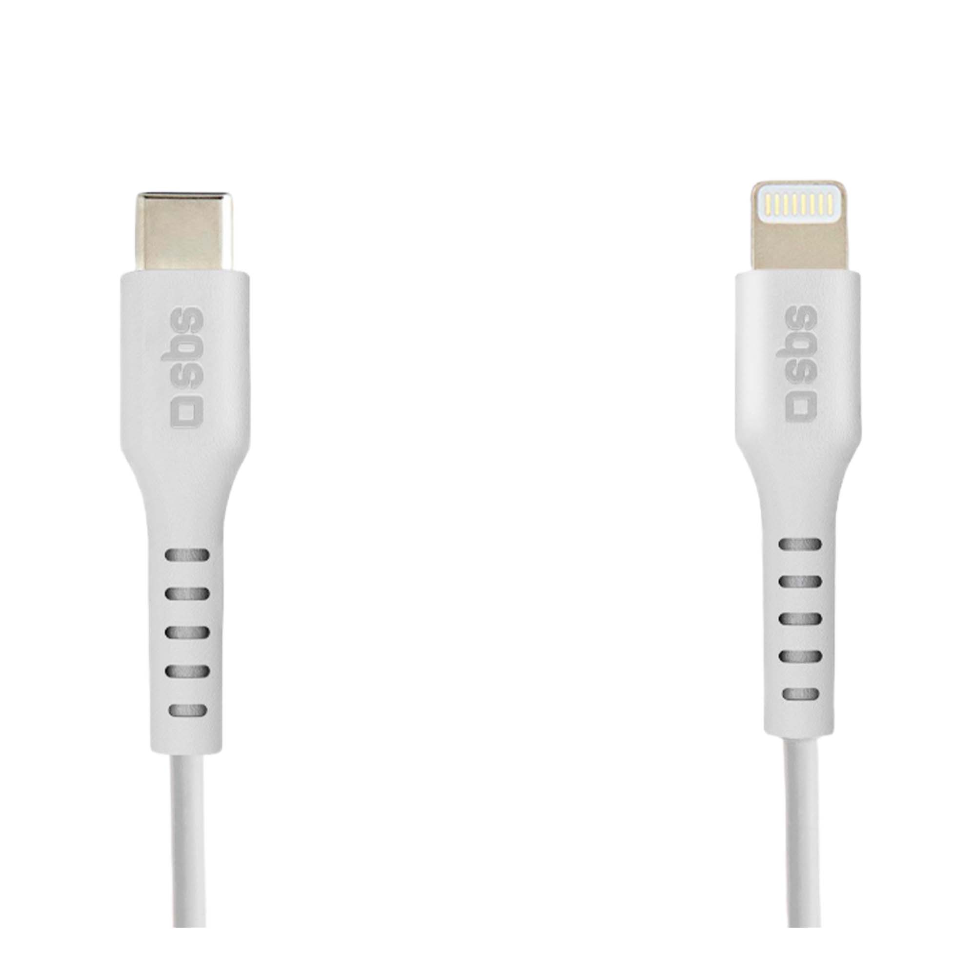 Кабель SBS USB-C - Lightning 1m White - фото 3