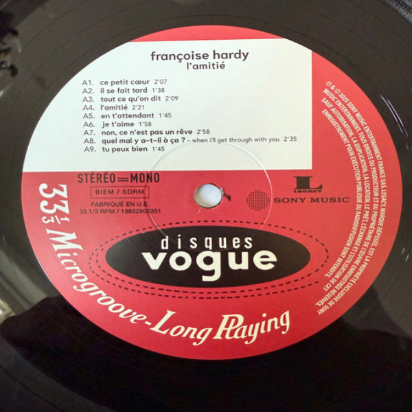 Пластинка Franсoise Hardy - Lamitie LP - рис.6