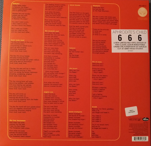 Виниловая пластинка Aphrodite's Child – 666 (The Apocalypse Of John 13/18) 2LP - рис.1