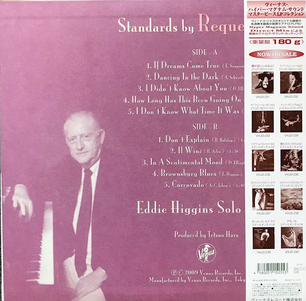 Виниловая пластинка Eddie Higgins – Standards By Request 2nd Day - Hyper Magnum Sound LP - рис.1
