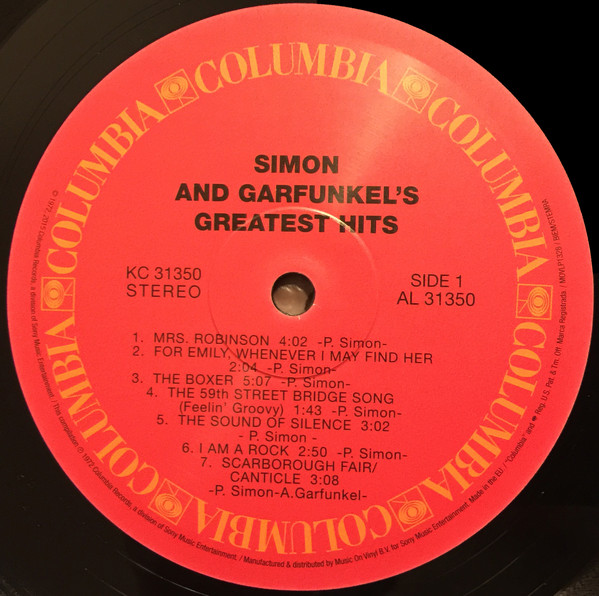 Виниловая пластинка Simon And Garfunkel - Simon And Garfunkel's Greatest Hits - рис.2