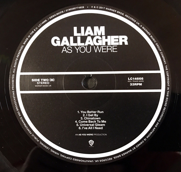 Виниловая пластинка Liam Gallagher - As You Were - рис.2