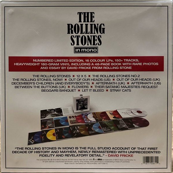 Бокс-сет The Rolling Stones – The Rolling Stones In Mono (Box Сoloured) 16LP - рис.1