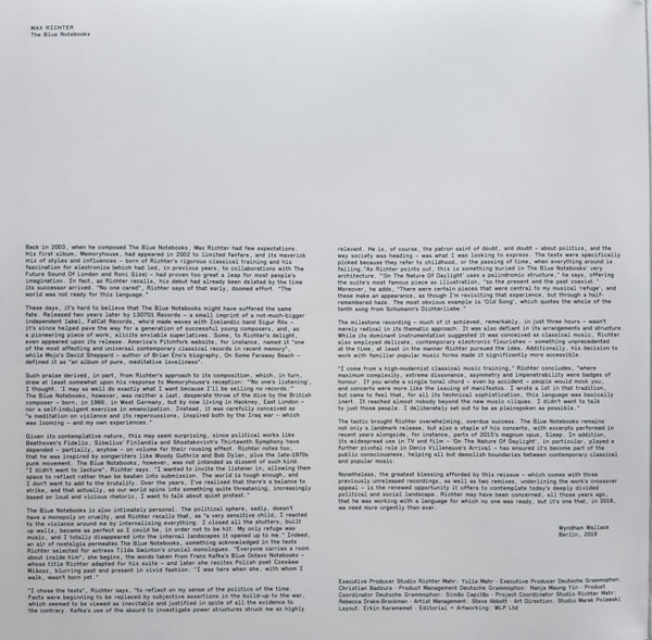 Виниловая пластинка Max Richter - The Blue Notebooks - 2LP - рис.7