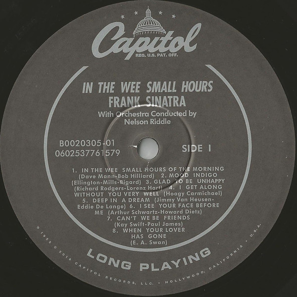 Виниловая пластинка Frank Sinatra - In The Wee Small Hours - рис.2