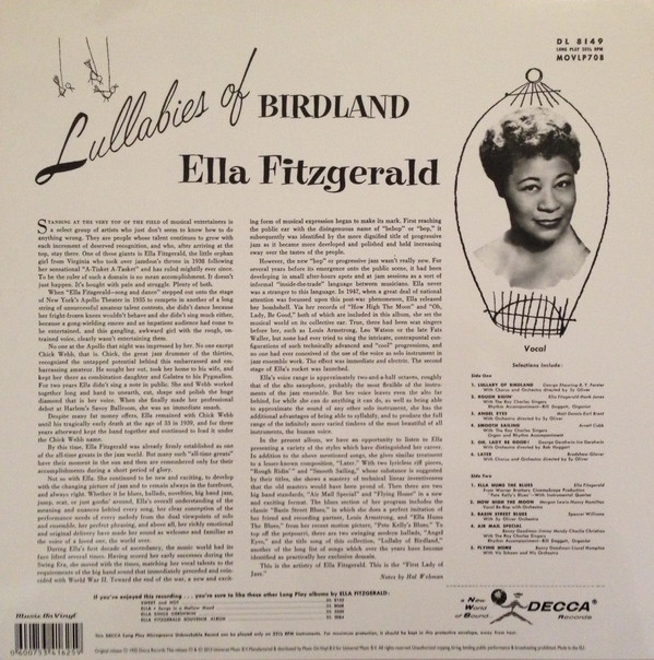 Виниловая пластинка Ella Fitzgerald - Lullabies Of Birdland - рис.1