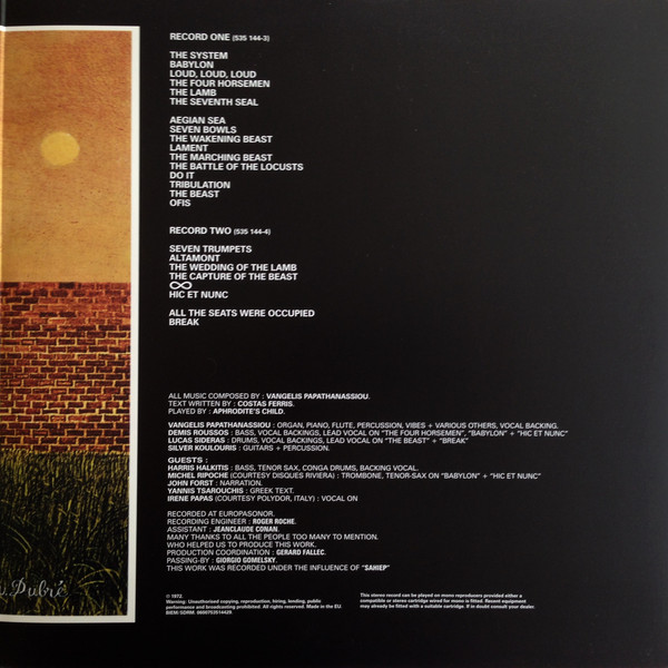 Виниловая пластинка Aphrodite's Child - 666 - рис.3