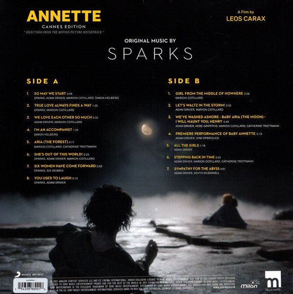 Виниловая пластинка Sparks – Annette (Cannes Edition - Selections From The Motion Picture Soundtrack) LP - рис.1