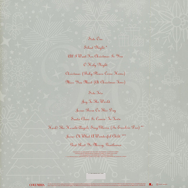 Виниловая пластинка Mariah Carey – Merry Christmas (zoetrope picture) LP - рис.2