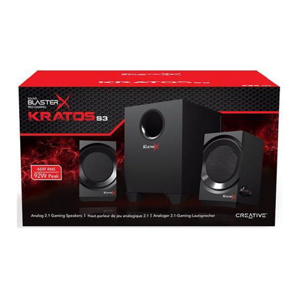 Акустическая система Creative Sound BlasterX Kratos S3 2.1 Black - рис.4