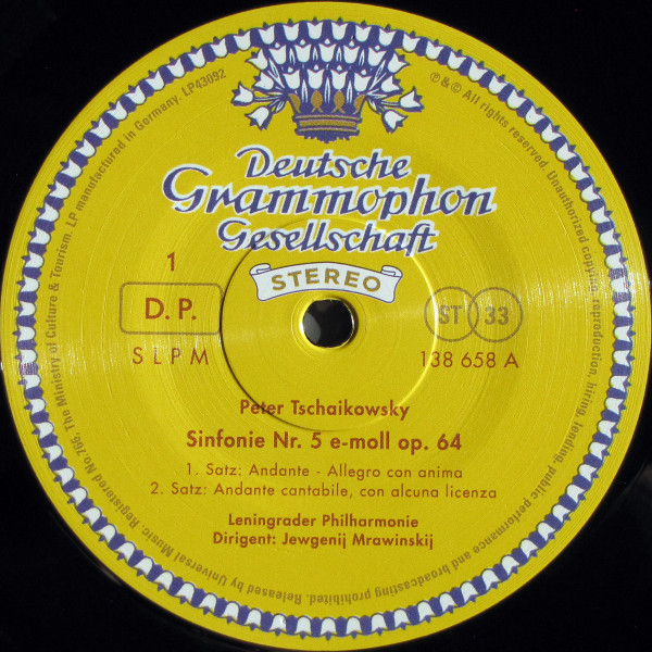 Бокс-сет Evgeny Mravinsky - Tchaikovsky Symphonies Nos. 4, 5 & 6 (Box) (Analogue) - 3LP - рис.11