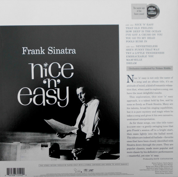 Виниловая пластинка Frank Sinatra – Nice 'N' Easy LP - рис.1