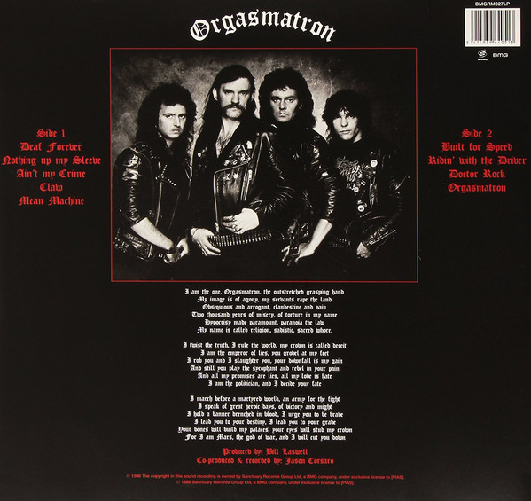 Виниловая пластинка MOTORHEAD ORGASMATRON LP - рис.1