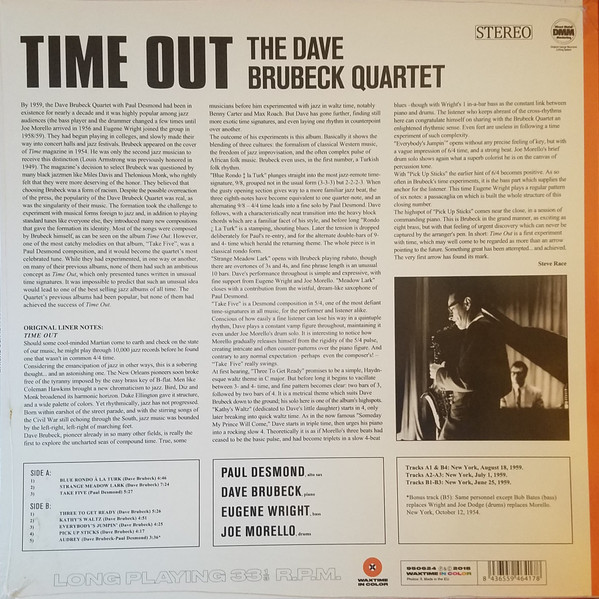 Виниловая пластинка The Dave Brubeck Quartet - Time Out - рис.1