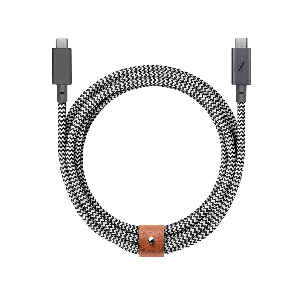 Кабель Native Union Belt Cable Pro USB-C - USB-C Zebra 2.4m - фото 1