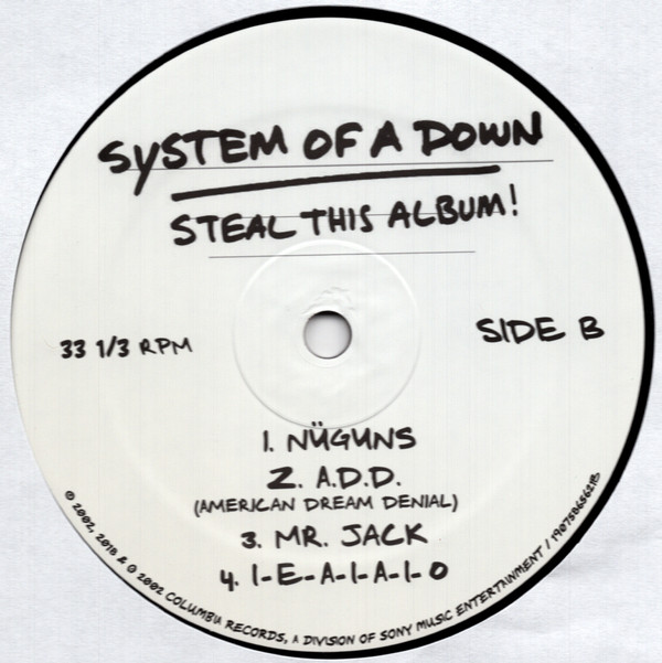 Виниловая пластинка System Of A Down - Steal This Album! - 2LP - рис.3