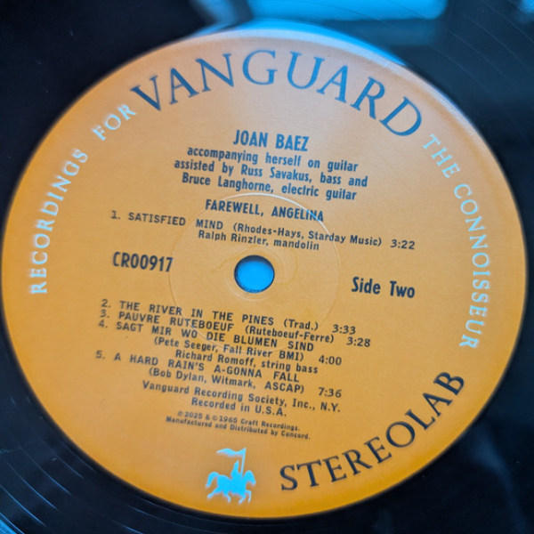 Виниловая пластинка Joan Baez – Farewell, Angelina LP - рис.5