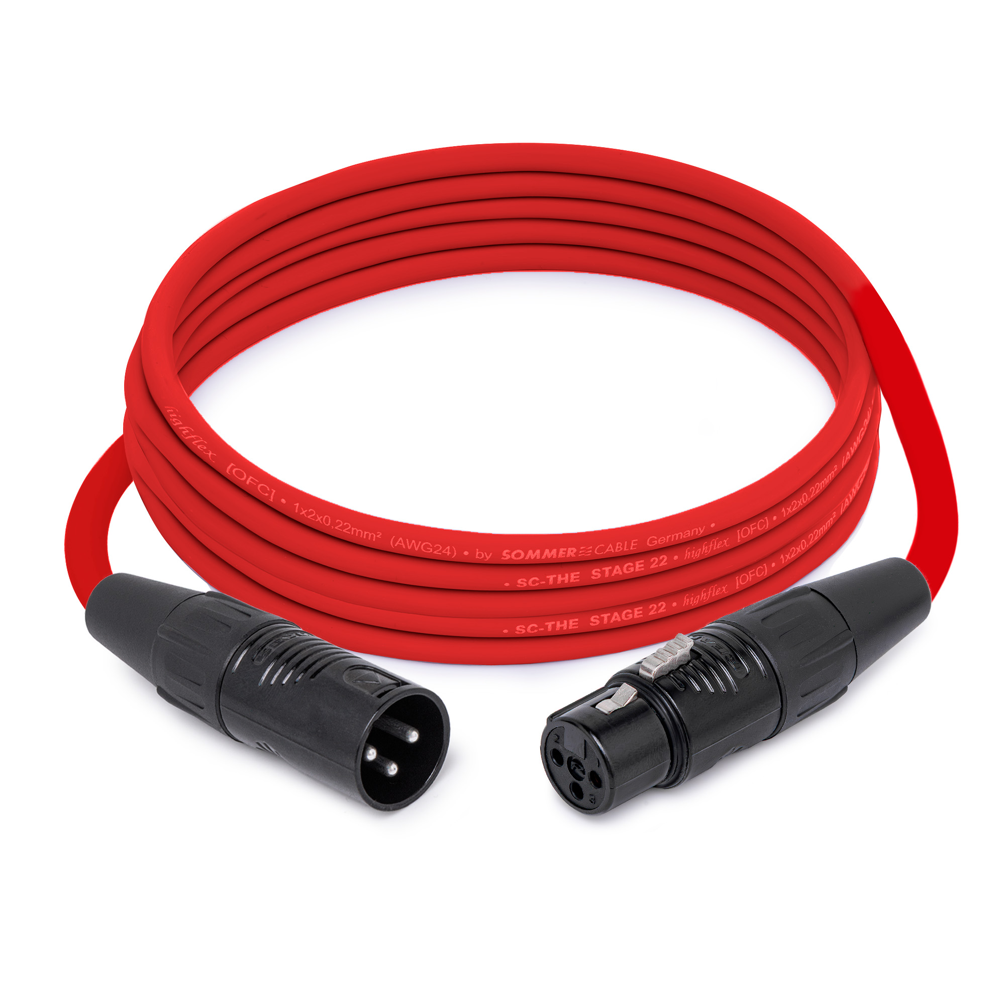 Кабель HeadMade Pro XLR-F - XLR-M Red 3m