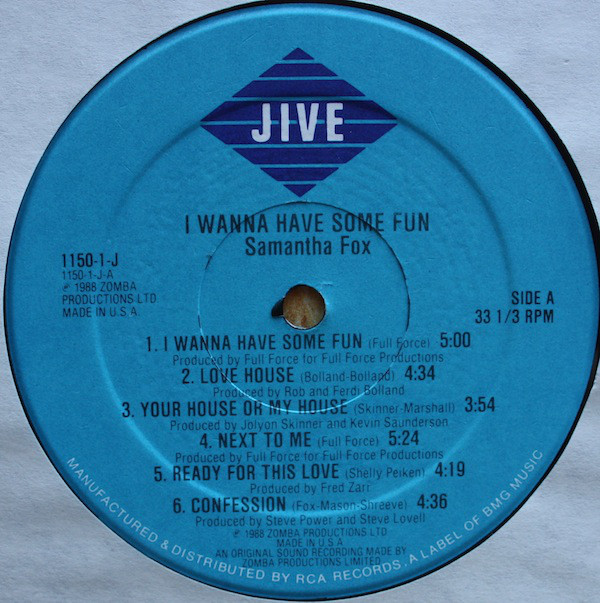 Виниловая пластинка Samantha Fox - I Wanna Have Some Fun - рис.2