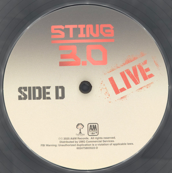 Виниловая пластинка Sting - Sting 3.0 Live - Deluxe Edition, RSD 2025 - 2LP - рис.4